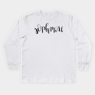 sophmore back to school design Kids Long Sleeve T-Shirt